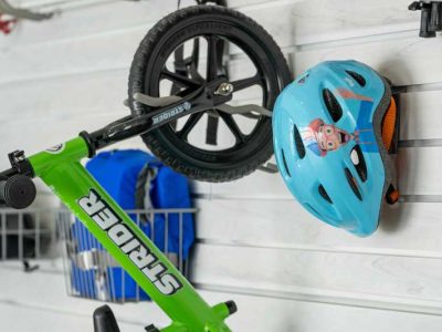 Slatwall For Kid S Bike Helmet Ulti Mate Garage Cabinets